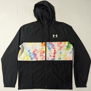 Under Armour Windbreaker (Medium) Nylon (Black & Tie Dye) Great Condition